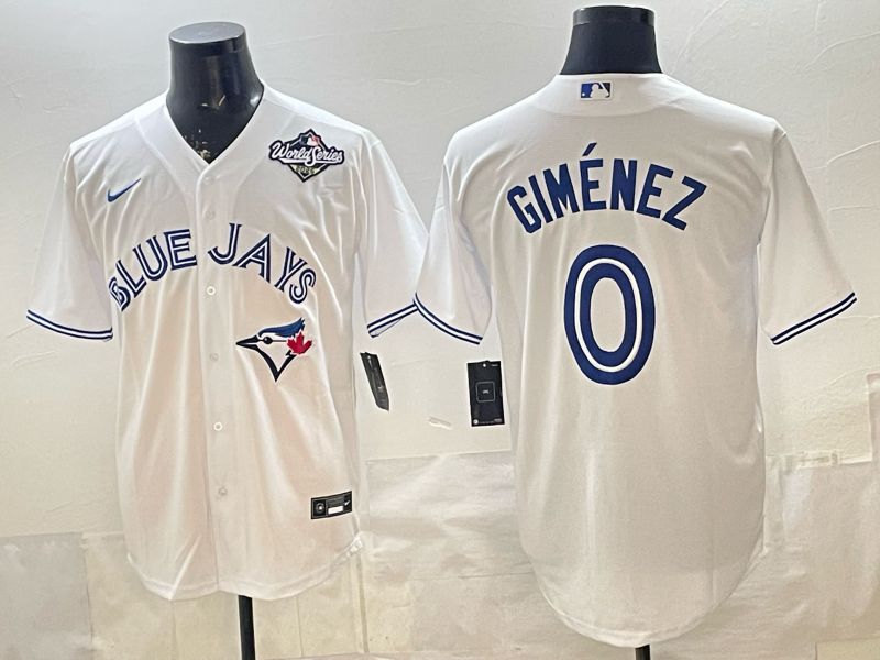Men 2026 Toronto Blue Jays #0 Gimenez White Game Nike MLB Jersey style 004->toronto blue jays->MLB Jersey